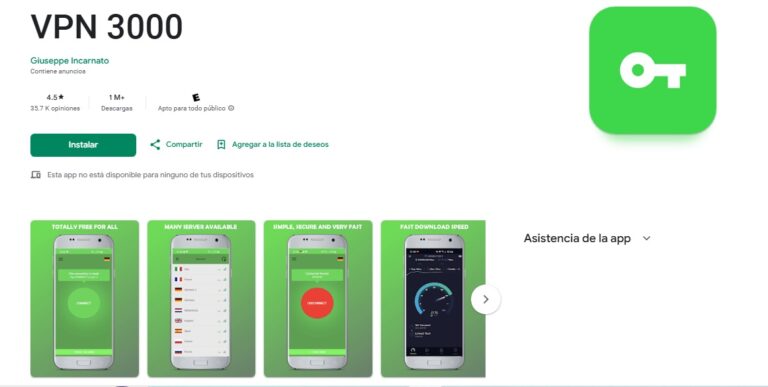 vpn 3000 opiniones google play