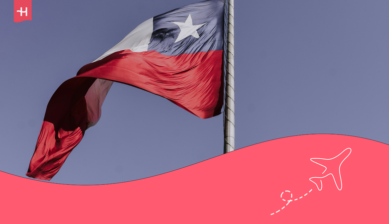 bandera de requisitos de viaje en Chile