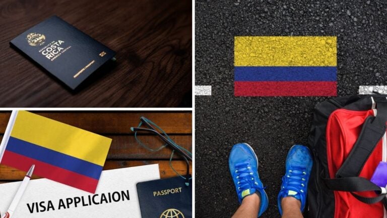 Documentos necesarios para viajar a Colombia desde Costa Rica.