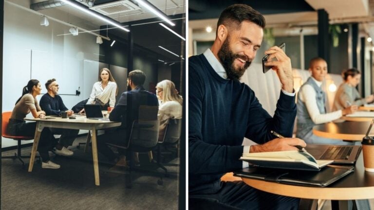 Escritorios y salas de reuniones ofrecen los coworking en Marbella, España.