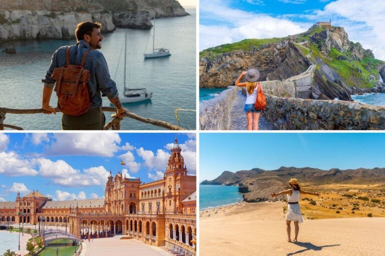 Turistas en diferentes ciudades de España