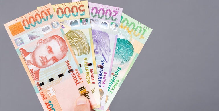 Billetes de lek albanés