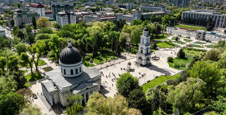 Vista de la ciudad e Chișinău, Moldavia