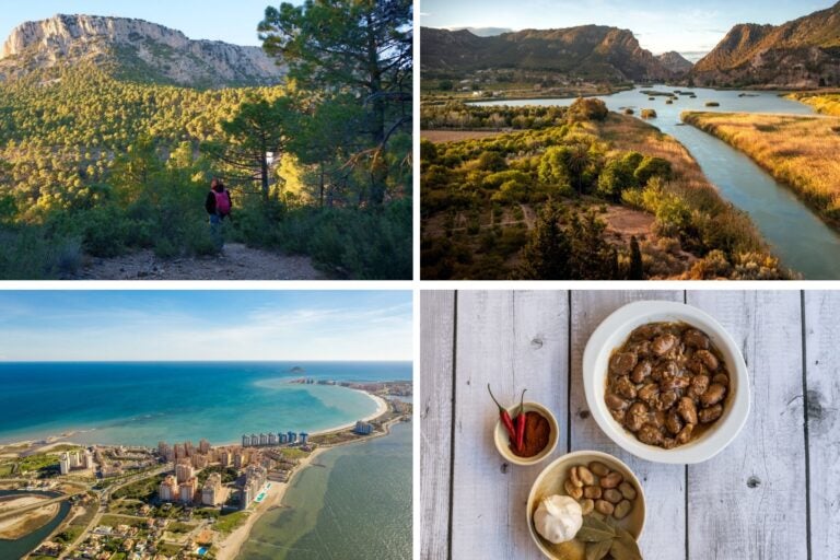 Sierra Espuña, el Mar Menor, el Valle y gastronomía de Murcia.