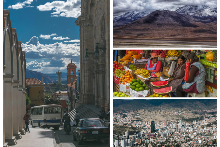 Imágenes representativos de los precios de la vida en Bolivia.