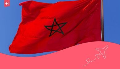 Costo de vida en Marruecos, en la imagen la bandera marroquí.