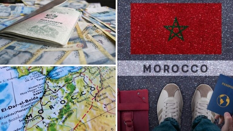 Pasaporte peruano para el control migratorio de Marruecos en 2026.