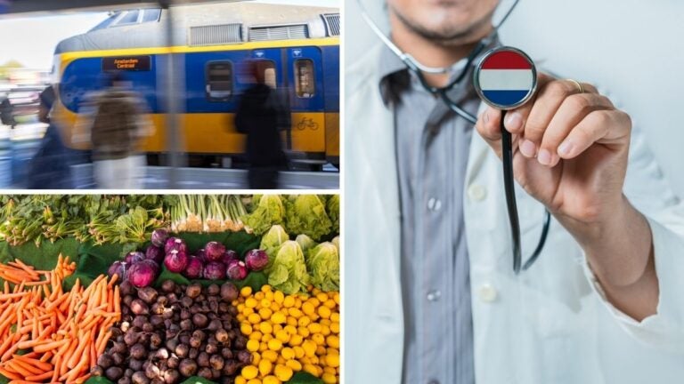 Costos de salud, transporte y alimentación en Ámsterdam.