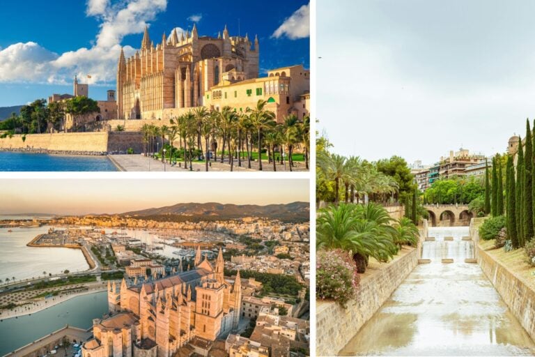 Catedral de Santa María y ciudad de Palma de Mallorca.