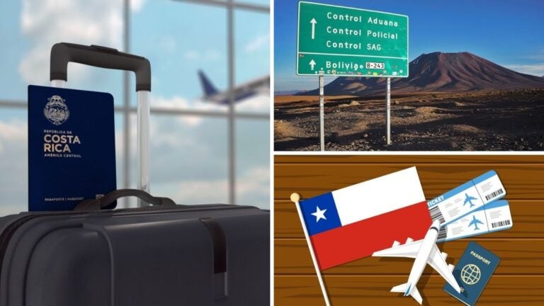 El pasaporte, la declaración jurada y los billetes de avión son obligatorios para viajar desde Costa Rica hasta Chile.