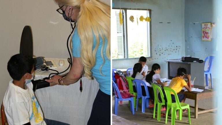 Voluntarios limpiando ladera de un río. Imágenes de referencia.