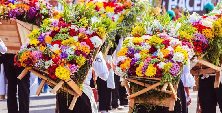 Silleteros en la Feria de los Flores, Medellín