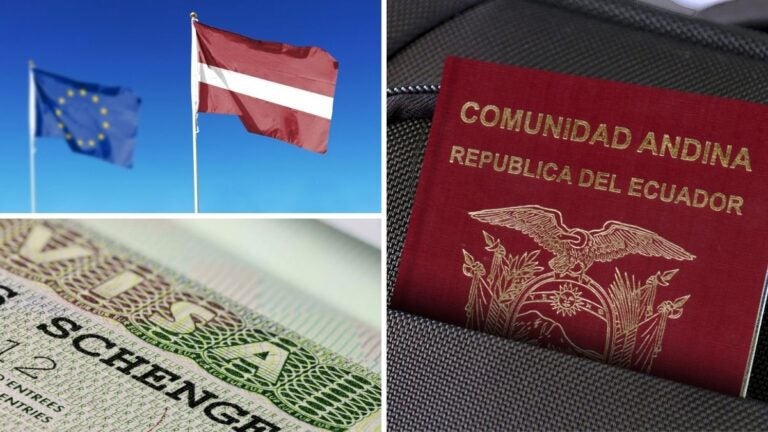 Completa la documentación necesaria para viajar a Letonia desde Ecuador.