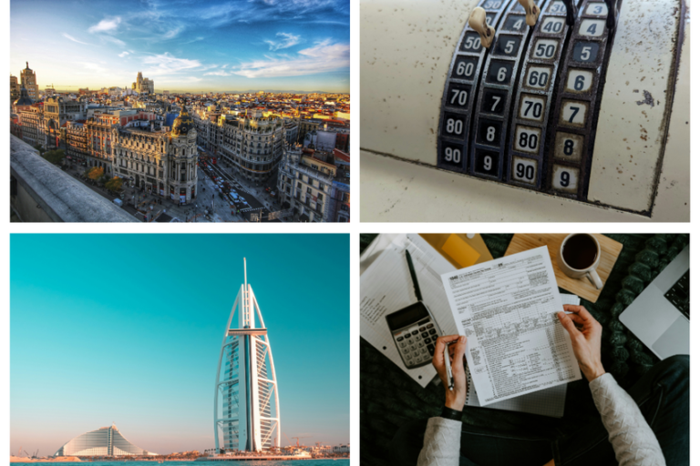 imágenes sobre los impuestos en Dubái vs España