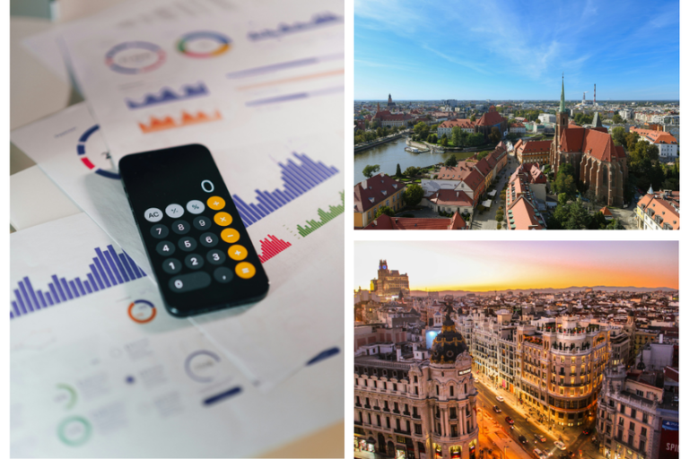 Imágenes de los impuestos en Polonia vs España