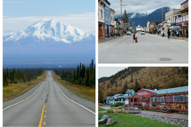 Imágenes representativas de trabajar en Alaska.