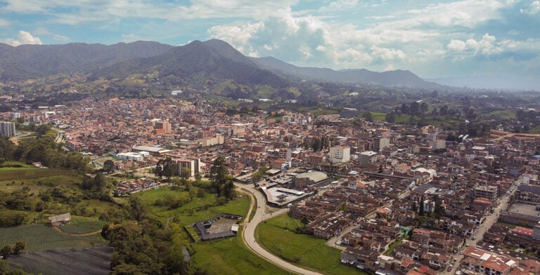 Vista aérea de El Carmen de Viboral