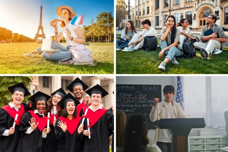 Varios estudiantes internacionales
