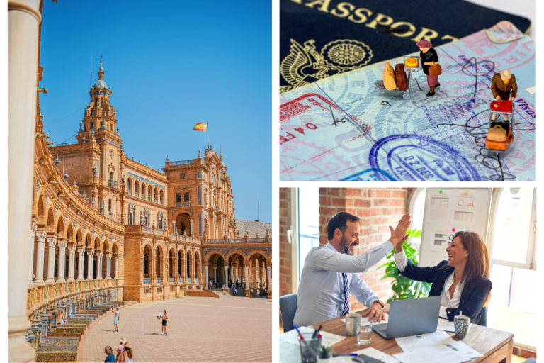 Imágenes de visas de trabajo en España para Colombianos.