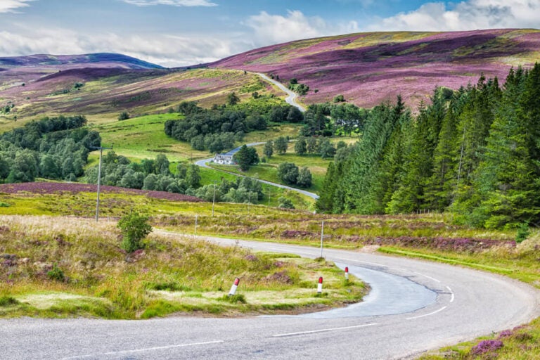 El Parque Nacional de Cairngorms, destaca por albergar la mayor cadena montañosa de Gran Bretaña, profundos valles glaciares y restos del antiguo bosque caledonio.