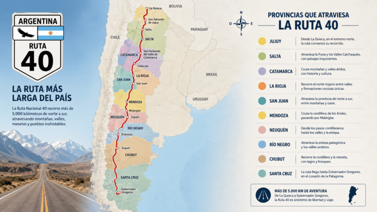 Guía infográfica de la Ruta 40 Argentina