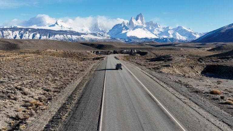 Panorámica de ruta en El Chaltén, Ruta 40 Argentina