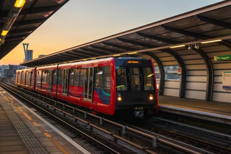 El DLR es un sistema ferroviario automático que conecta principalmente el este y el sureste de Londres.