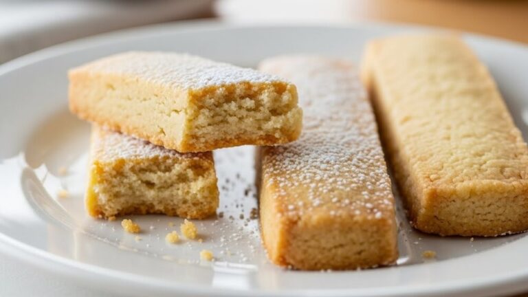 El shortbread es una galleta elaborada tradicionalmente con mantequilla, azúcar y harina. Suele venderse en cajas metálicas decoradas con monumentos de Londres, la bandera británica o motivos relacionados con la familia real.