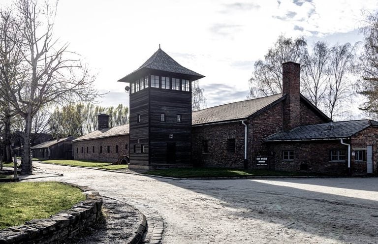 Vista exterior de Auschwitz-Birkenau