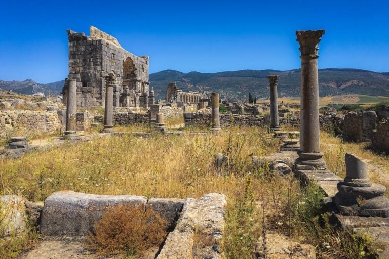 Antigua ciudad romana de Volubilis, cerca de la ciudad de Mequinez.