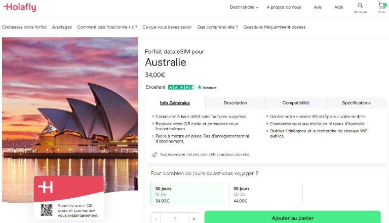 eSIM pour avoir Internet etranger