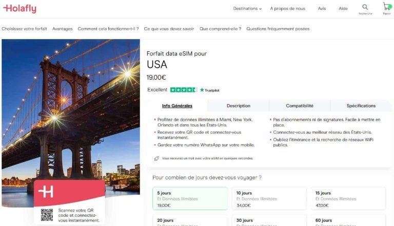eSIM pour avoir Internet etranger
