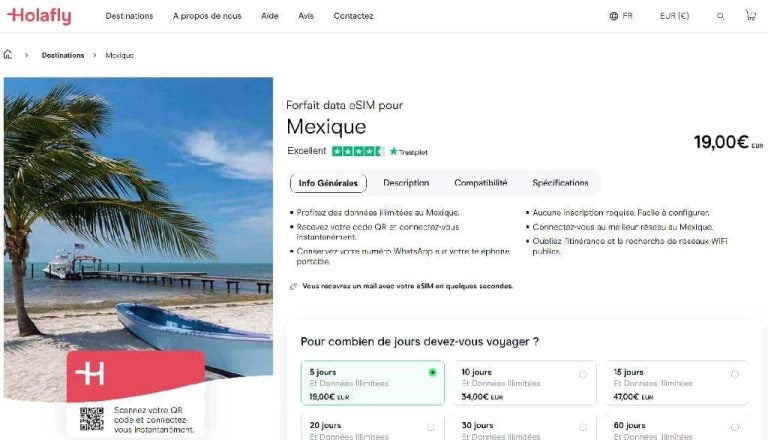 carte sim cancun prépayée internet holafly