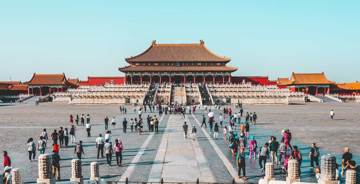 Une vue d'un temple en Chine.