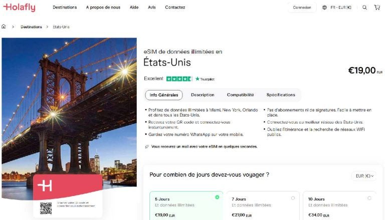 conduire aux USA internet holafly