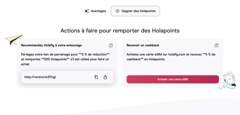 actions a faire pour remporter des holapoints