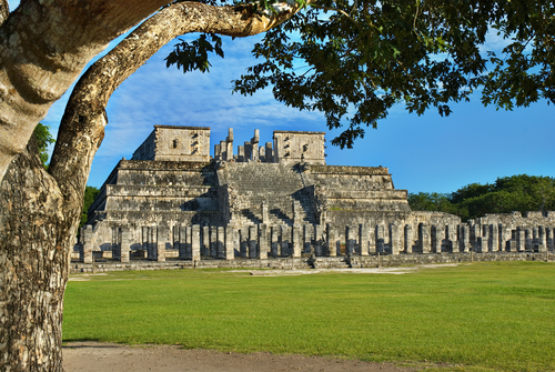 Temple des Guerriers à Chichen Itza, Quintana Roo, Mexique. Ruines mayas près de Cancun.
