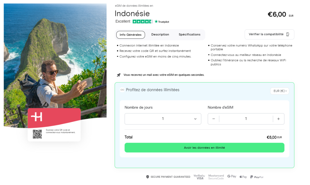 Carte SIM Bali quelle carte choisir pour l