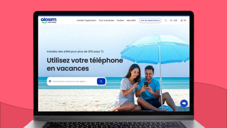 Page d'accueil du site de aloSIM fournisseur eSIM