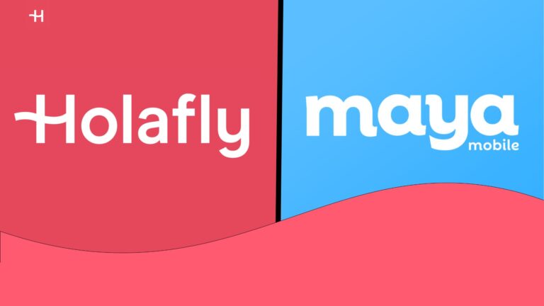 Logo des fournisseurs d'eSIM Holafly et Maya Mobile