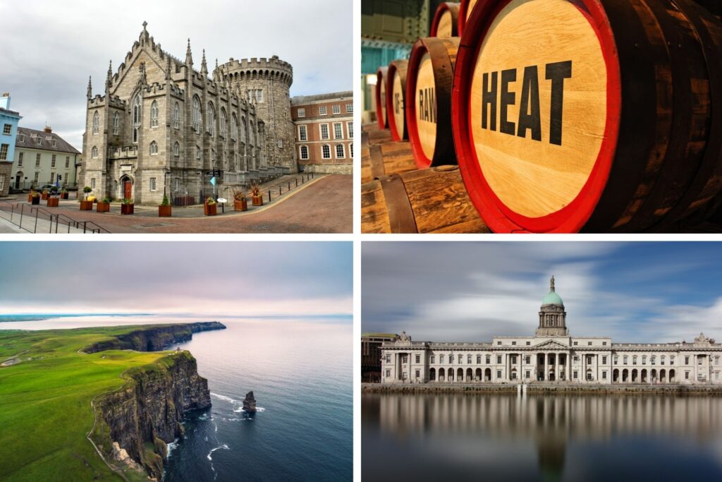 Château de Dublin, musée de la bière, falaises de Moher.