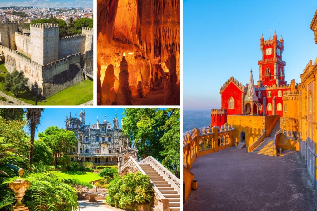 Château Saint-Georges, Palais da Pena et Grotte da Moeda au Portugal.
