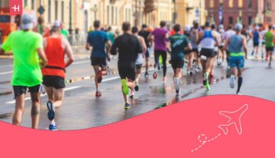 Coureurs de dos participant au Marathon de Londres