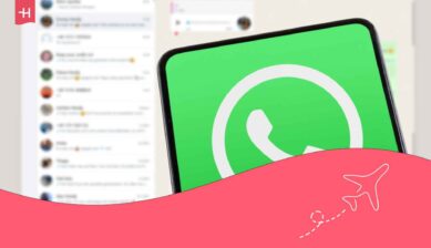 Application de messagerie logo WhatsApp envoyant des messages sur un téléphone mobile et un ordinateur de bureau. Source : shutterstock