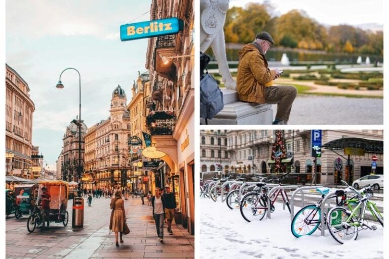 Images représentant certains inconvénients de vivre à Vienne.