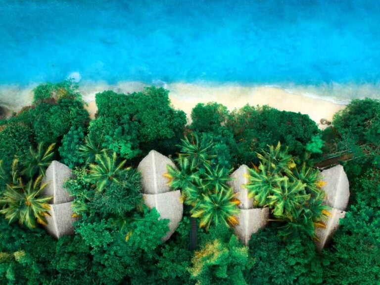 Vue aérienne de Nakupenda Beach à Zanzibar