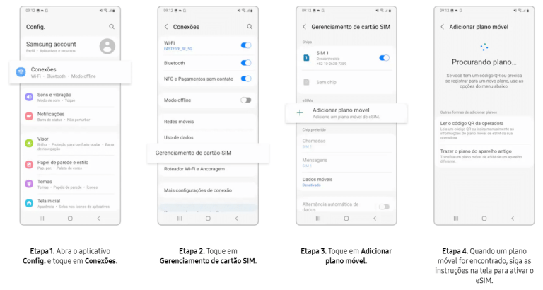 esim samsung, esim samsung s20 fe, esim samsung a54, esim samsung s21 fe, esim samsung s20 fe 5g, esim samsung a71, esim samsung a53, aparelhos samsung com esim, celulares com esim