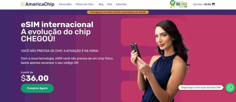 America Chip é bom, America Chip é confiável, America Chip como comprar, America Chip entrega, America Chip preços, America Chip como funciona, eSIM America Chip 
