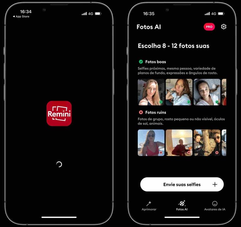 Melhore a qualidade das suas fotos antigas com o Remini. 