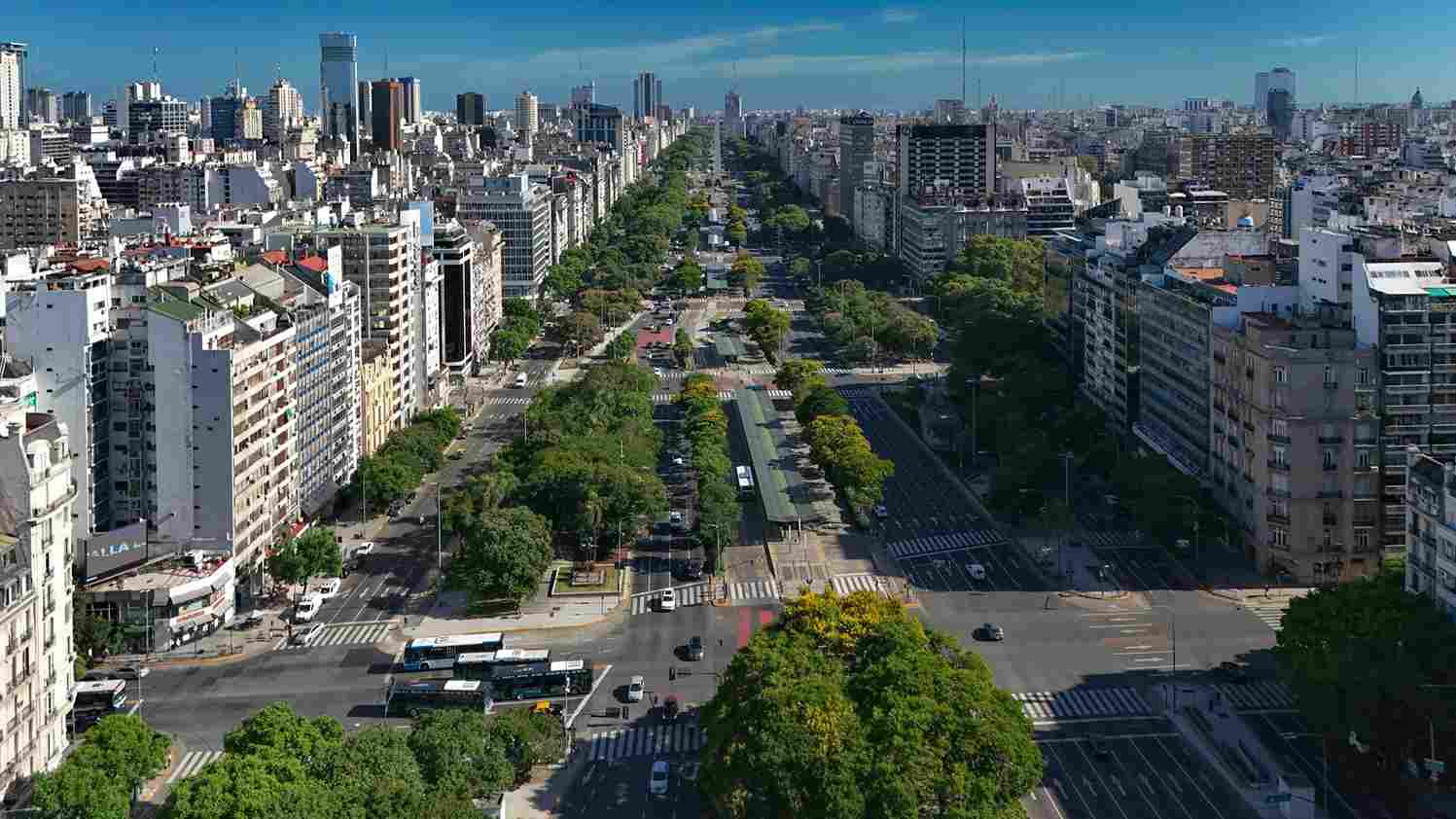 Avenida 9 de julho em Buenos Aires, Argentina